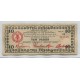 FILIPINAS PROVINCIA DE MINDANAO 1943 SEGUNDA GUERRA MUNDIAL $ 10 BILLETE DE EMERGENCIA EN MUY BUEN ESTADO